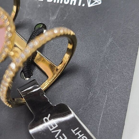 STERLING FOREVER Shine Bright Rose Quartz Ring Size 7 NWT - Picture 7 of 8